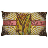 Botanica 15" x 27" Linen Pillow with Zea Mays Print