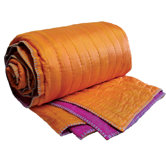 Silk Coverlet in Orange / Fuchsia