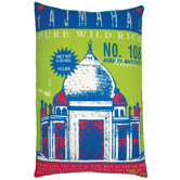 Rice 13" x 20" Pillow with Taj Mahal Print