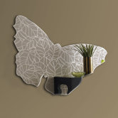Acrylic Shaped Mirror - Butterfly  Mirror - 16" X 10.25"