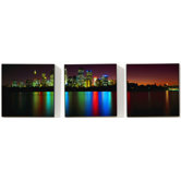 City Reflections  Printed Box Art Canvas - 8" X 24" (Set of 3)