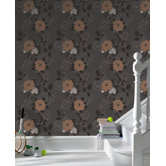 Laurence Llewelyn Bowen Duchess Wallpaper in Black / Brown