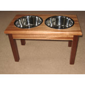 2-Bowl Traditional Style Pet Diner in Specality Wood