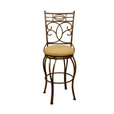 Belleview Stool in Rustic with Earth Fabric