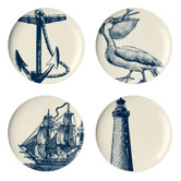 Scrimshaw Dessert Plate (Set of 4)