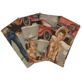 Smokin' Hot Cowboys Napkin (Set of 4)