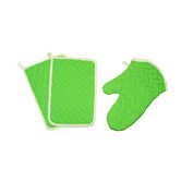 Stiletto 3 Piece Oven Mitt and Potholder Set in Sour Apple Green