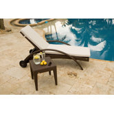 Soho Patio Chaise Lounge and End Table Set