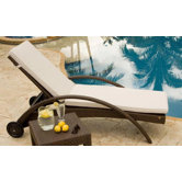 Soho Patio Chaise Lounge with Wheels