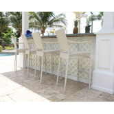 Grenada Patio Stackable Arm Barstool (Set of 4)