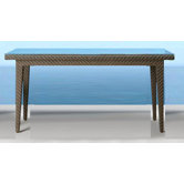 Soho Patio Small Rectangular Woven Dining Table
