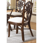 Cancun Palm Dining Side Chair with Cushion