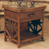 Cancun Palm 1 Drawer Nightstand