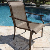 Chub Cay Stacking Dining Arm Chair with Cushion