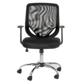 Atlanta Mesh Chair with Arms in Black