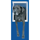 Extra Large White Aluminum Pet Door