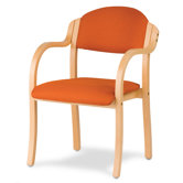 England Custom 18" Beechwood Classroom Stacking Chair