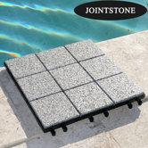 Jointstone Interlocking Granite Deck and Flooring Tiles (Set of 6 Tiles)
