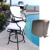 Cast Aluminum Barstool with Armrest (Set of 2)