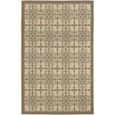 Five Seasons Cream/Coral Red Delray Rug