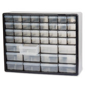 Stackable Cabinets, 44 Drawers, 20"x6-3/8"x15-13/16", Gray