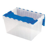 Keep Box, 12-Gallon, 15"x21-1/2"x12-1/2", Clear/Blue