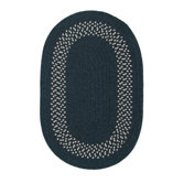 Banded Wool Blend Dark Green/Oatmeal Rug