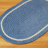 Chenille Accent Stripe Blue Kids / Juvenile Bath Rug