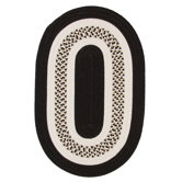 Flowers Bay Black Braided Rug