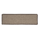 Natural Wool Houndstooth Espresso Stair Tread