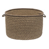 Natural Wool Houndstooth Storage Basket