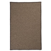 Natural Wool Houndstooth Caramel Braided Rug