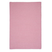 Simply Home Solid Light Pink Braided Rug