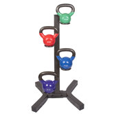 10-20 lb Vinyl Kettlebell Set with Rack
