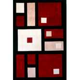 New Wave Black/Red Rug
