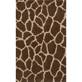 Deco Giraffe Brown Rug