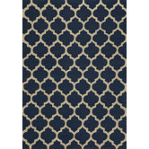 Geo Navy Floral / Ethnic Rug