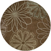 Sensations Flower Brown Rug