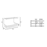 Sideline Guest Towel Basket in Polished Chrome