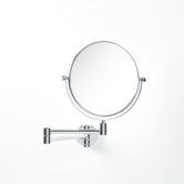 Outline Three-Time Magnifying Shaving / Makeup Mirror with Swivel Arm in Polished Chrome