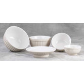 Busy Bowls in Cr&egrave;me - Set of Five