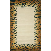 Seville Brown Tiger Border Rug