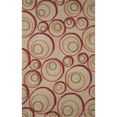 Spello Hoops Red Rug