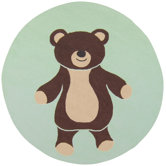 Playground Light Green/Chocolate Kids Rug
