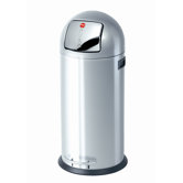 Gro&szlig;raum-Abfallbox "KickMaxx 50" in Edelstahl-Silber
