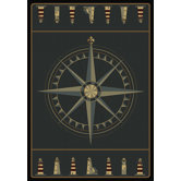 Contours Compass Novelty Rug