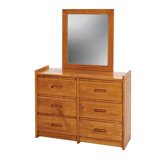 Rustic 6 Drawer Dresser