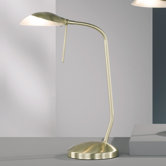 Flextischleuchte Vero in Alabaster / Messing matt