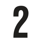 Aufklebezahl "2" in Schwarz