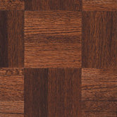 Urethane Parquet 12" x 12" x 5/16" Solid Oak in Cinnabar